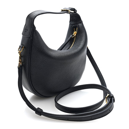 Celine Supple Grained Calfskin Teen Lulu Shoulder Bag Black 2 of 8