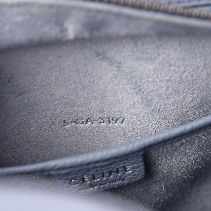 Celine Drummed Calfskin Nano Luggage Blue 9 of 9