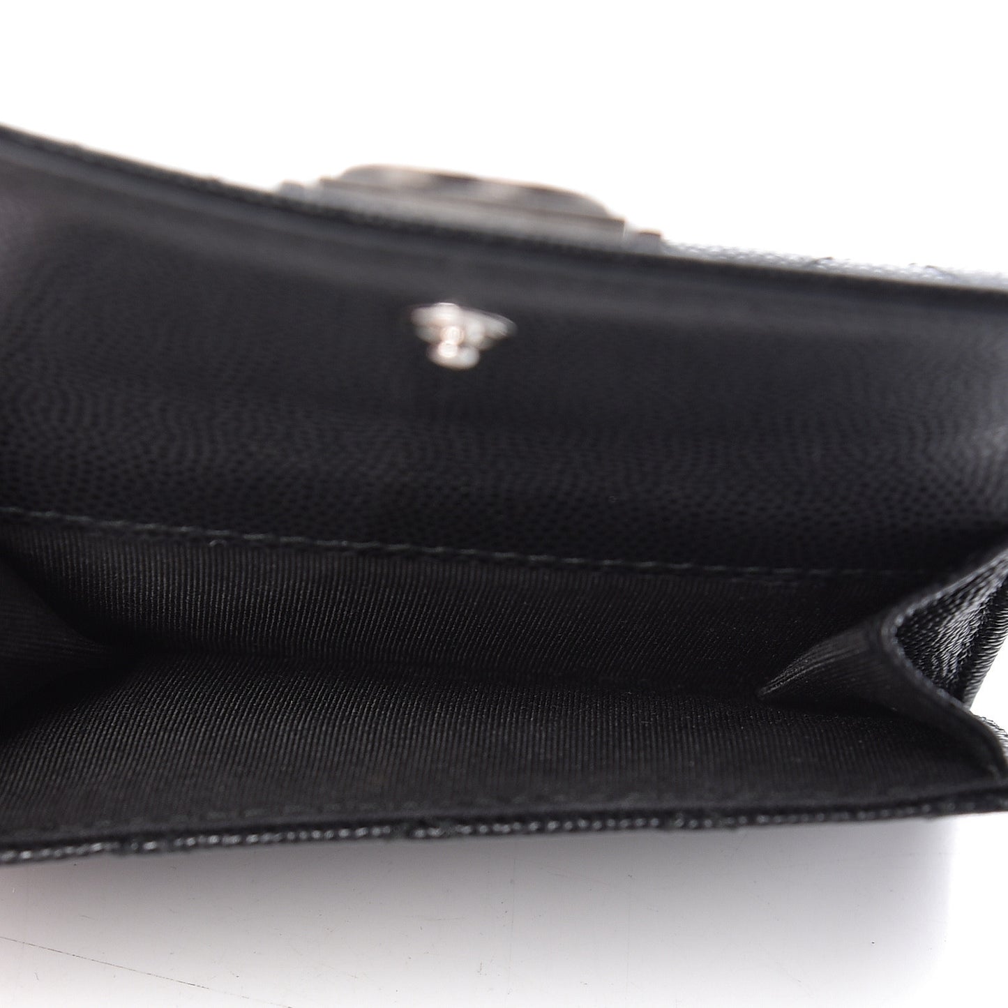 Caviar Quilted Small Boy Flap Wallet Black