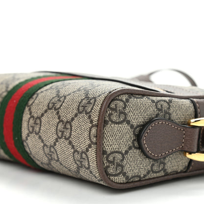 Gucci GG Supreme Monogram Web Mini Ophidia Shoulder Bag Brown 10 of 11