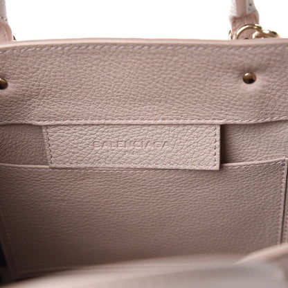 Balenciaga Grained Calfskin Gold Metallic Edge Hardware Papier Mini A4 Bois de Rose 7 of 10