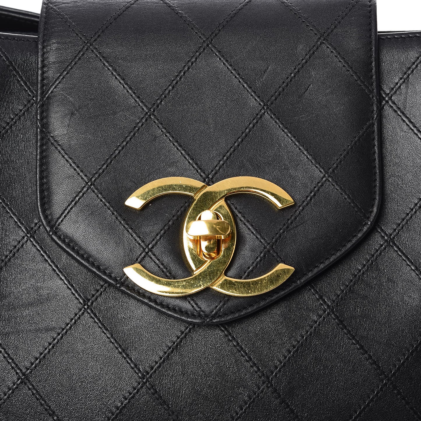 Calfskin Stitched XL Weekender Black