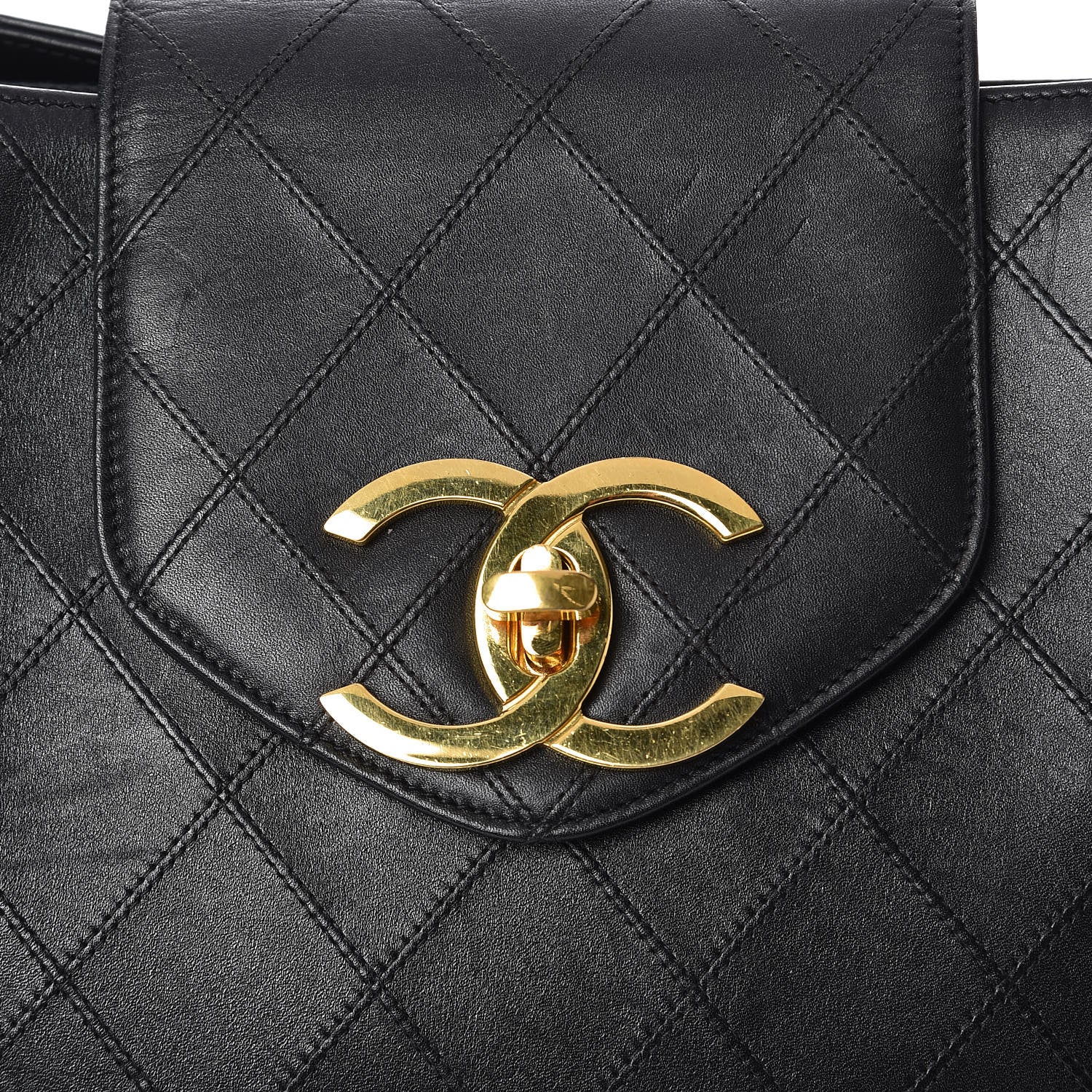 Chanel Calfskin Stitched XL Weekender Black 12 of 12