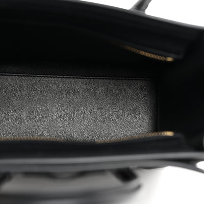 Celine Smooth Calfskin Nano Luggage Black 5 of 10