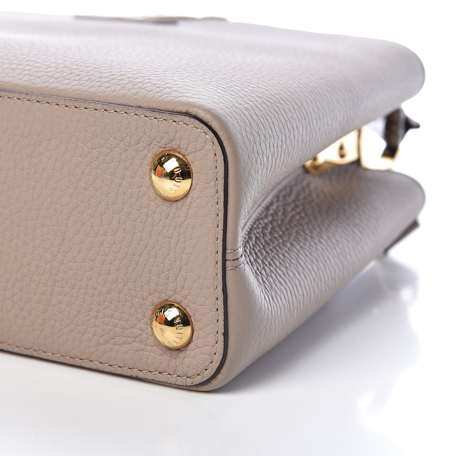 Louis Vuitton Taurillon Ayers Capucines BB Galet 9 of 10
