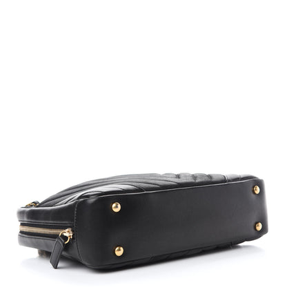 Chanel Lambskin Chevron Quilted Camera Case Black 4 of 10