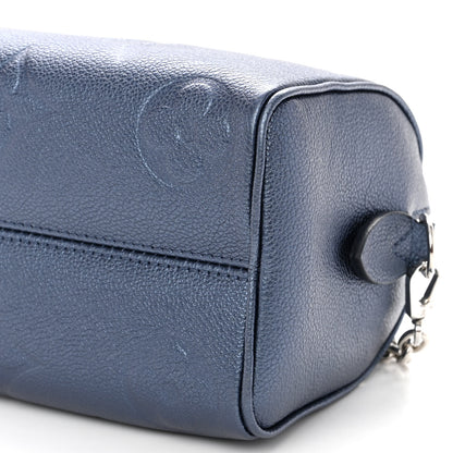 Louis Vuitton Metallic Empreinte Monogram Giant Speedy Bandouliere 20 Navy Nacre 9 of 9