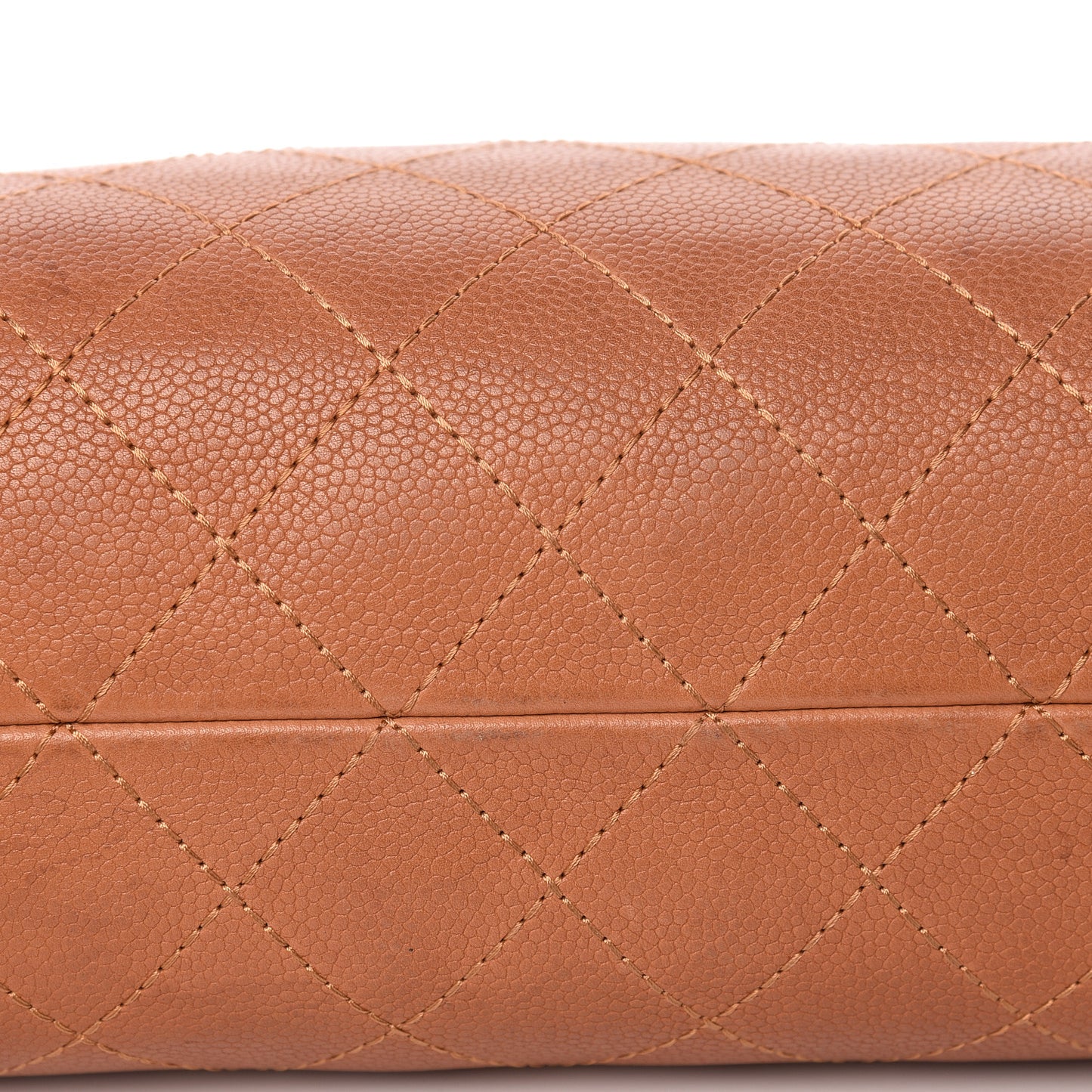 Grained Vegetal Calfskin Small Urban Shopping Tote Camel