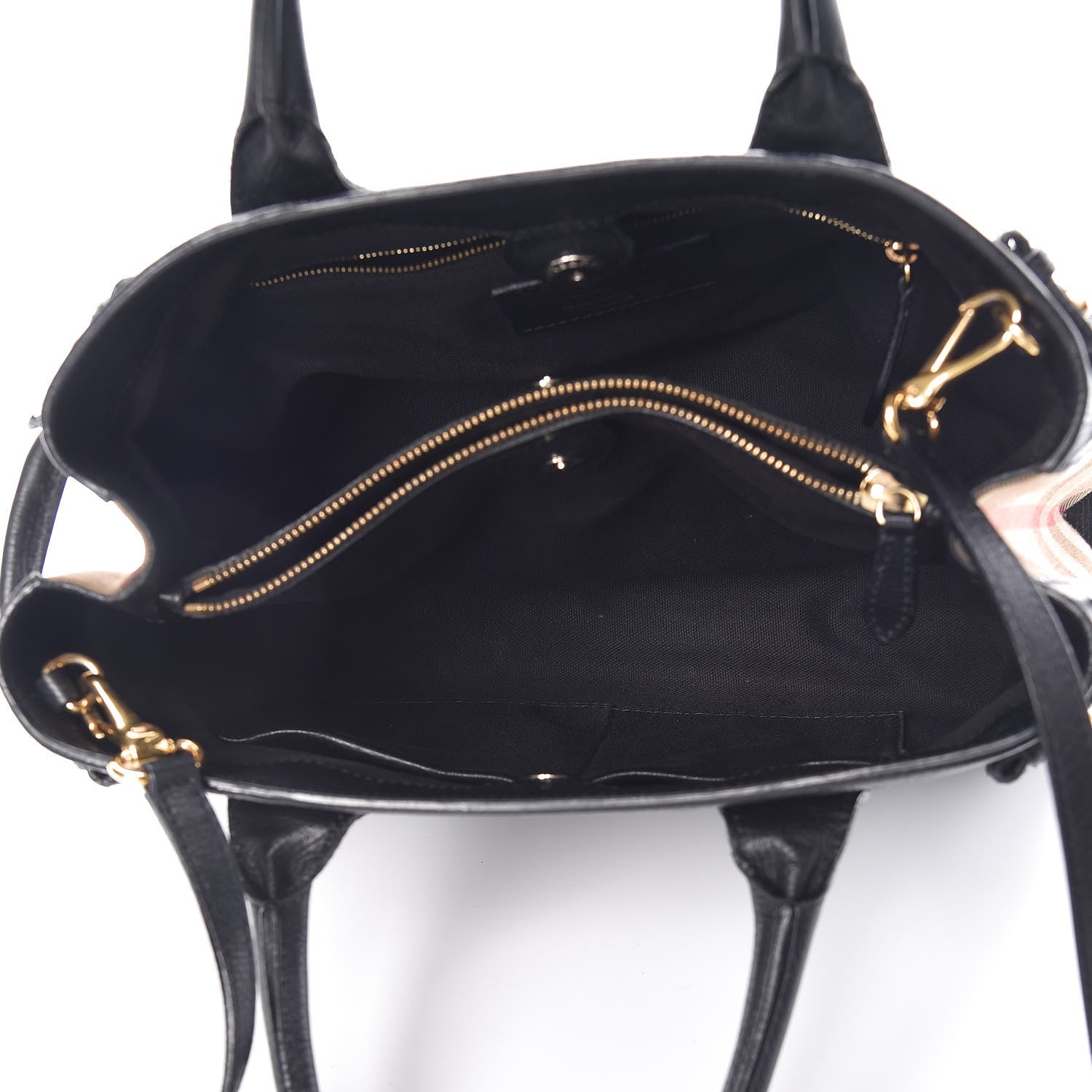 Burberry Smooth Calfskin Medium Banner Tote Black 8 of 20