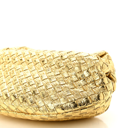 Bottega Veneta Laminated Calfskin Pressed Intreccio Mini Jodie Gold 11 of 11