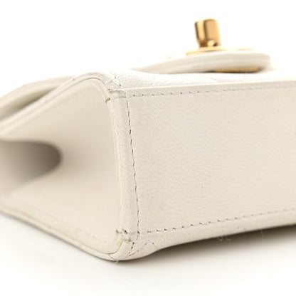 Chanel Goatskin Chic Pearls Clutch On Chain White 9 of 13