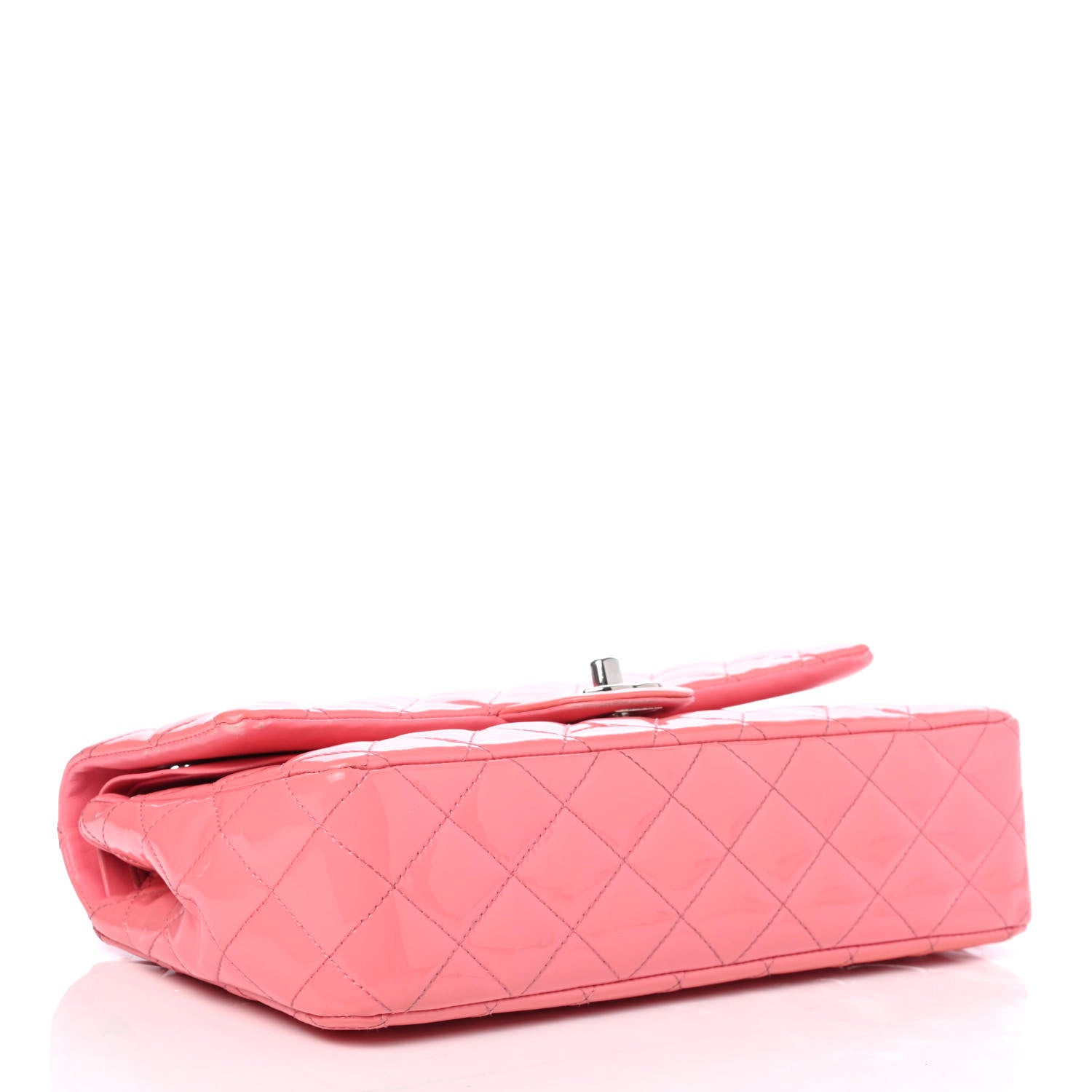 Chanel Patent Quilted Medium Double Flap Pink 3 of 4