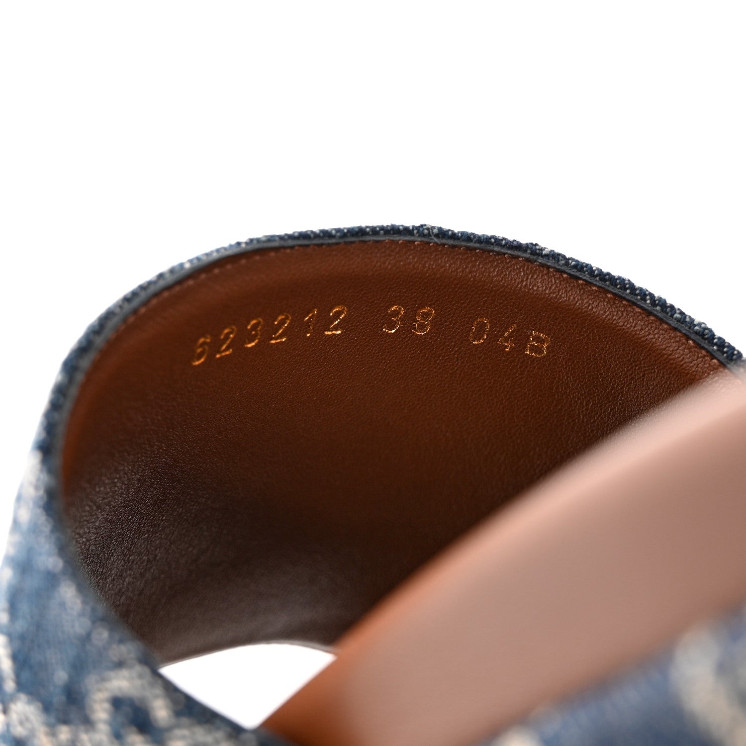 Gucci New Denim GG Monogram Angelina Platform 55mm Slide Sandals 38 Blue Tea 9 of 9