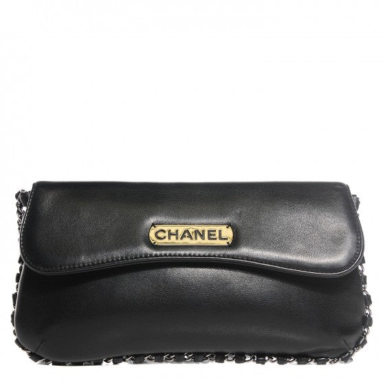 Lambskin Chain Flap Black