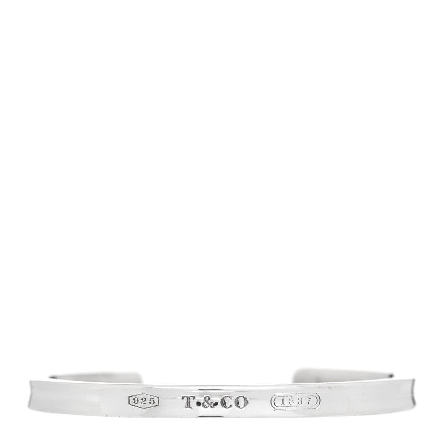 Tiffany Sterling Silver Narrow 1837 Cuff Bracelet 1 of 3