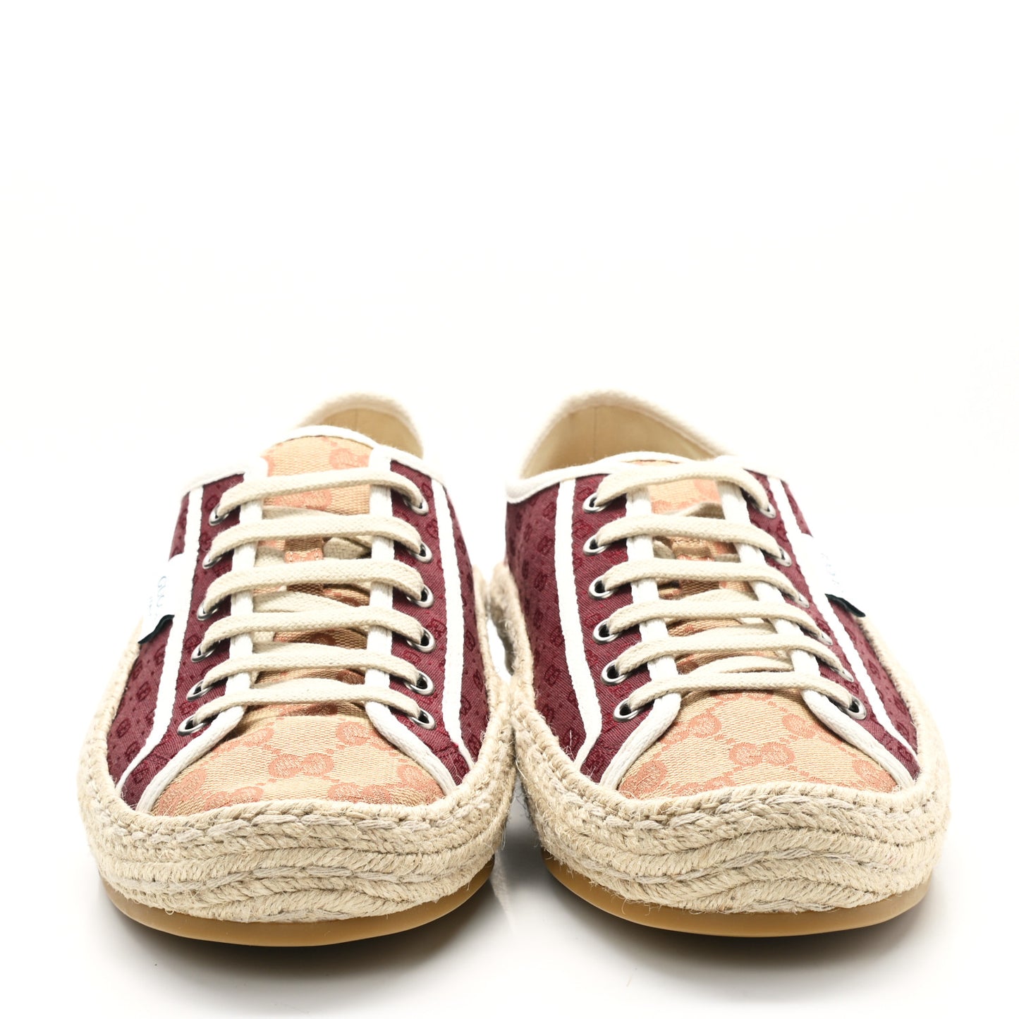 Jacquard Mini GG Monogram Mens Espadrille Sneakers 9.5 Burgundy Brick Red