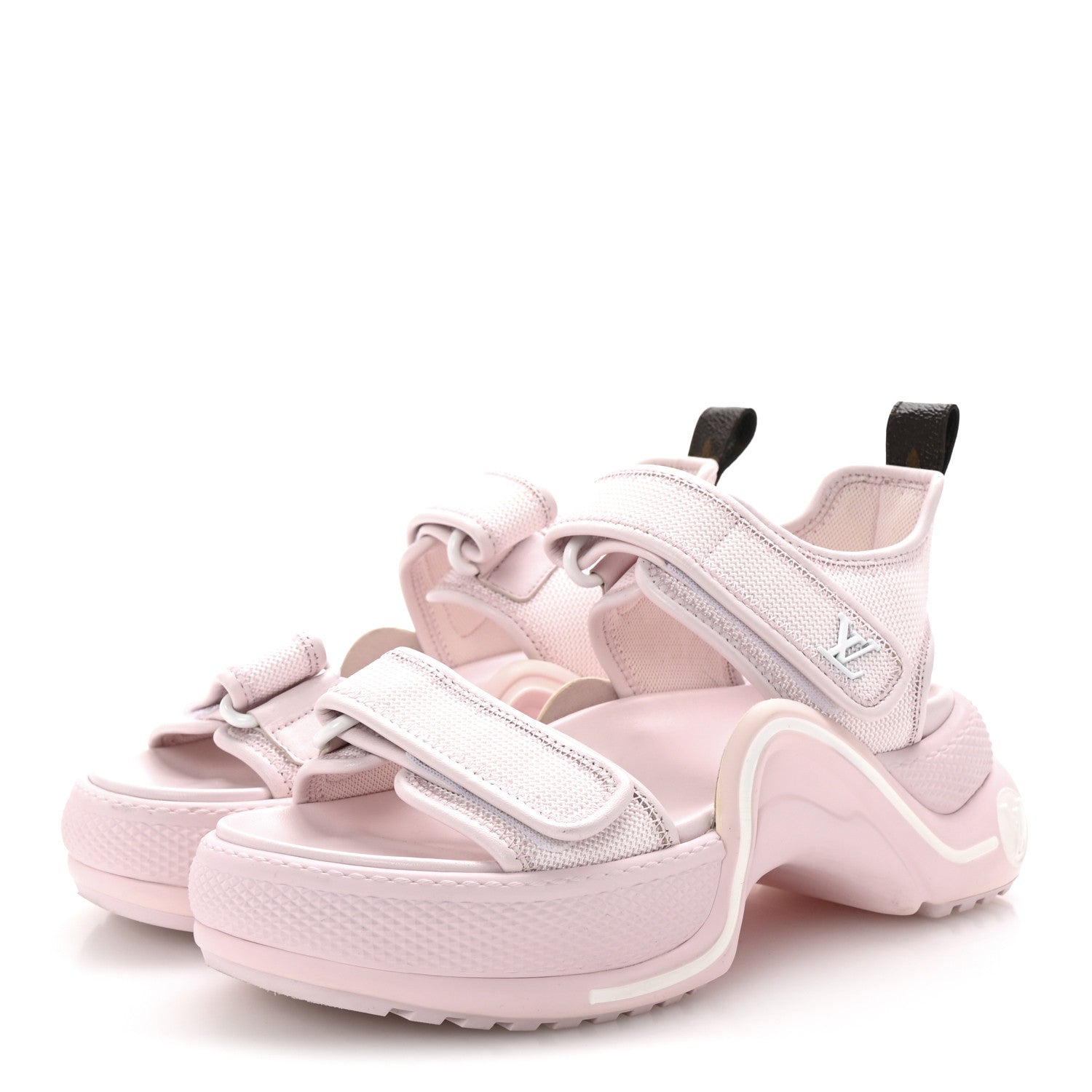 Louis Vuitton Calfskin Canvas LV Archlight Sandal 36 Pink 4 of 8