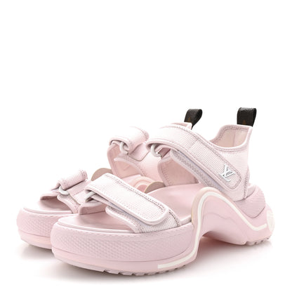 Louis Vuitton Calfskin Canvas LV Archlight Sandal 36 Pink 4 of 8