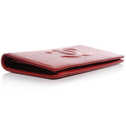 Chanel Caviar Yen CC Wallet Red 4 of 9