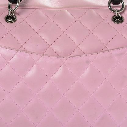 Chanel Calfskin Quilted Large Cambon Multipocket Reporter Pink Black 12 of 13