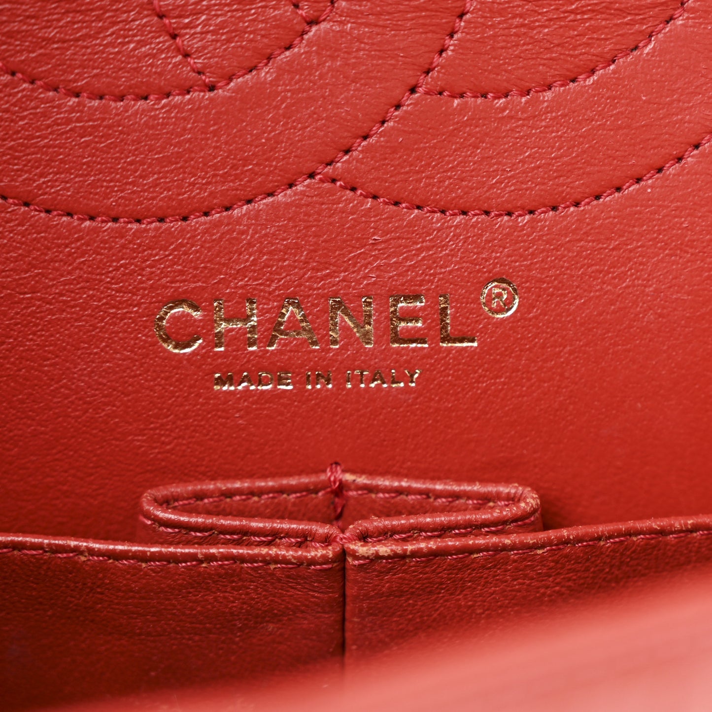 Aged Calfskin Quilted 2.55 Reissue 226 Flap Red