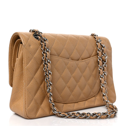 Chanel Caviar Quilted Medium Double Flap Beige 3 of 8