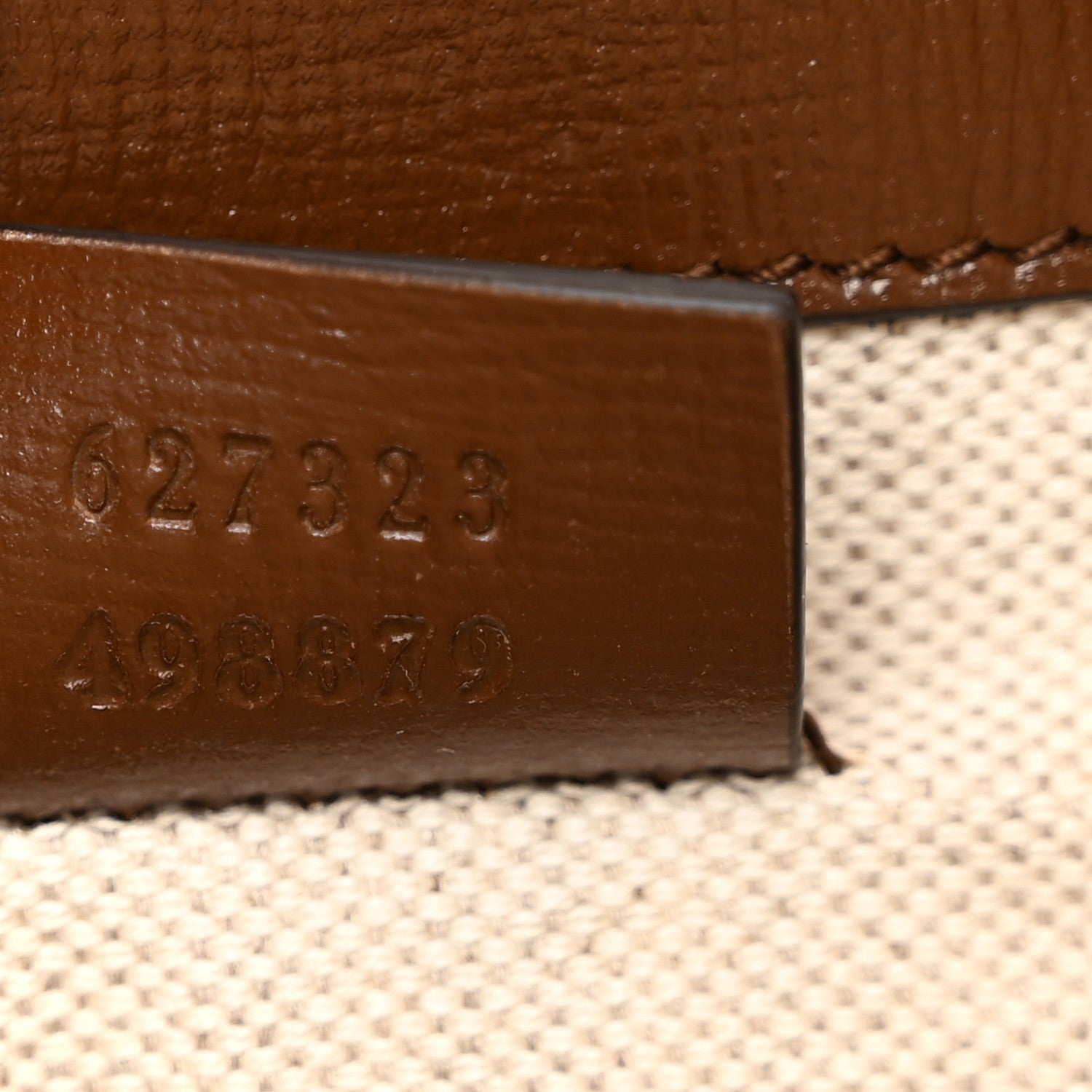 Gucci GG Supreme Monogram Azalea Calfskin Small Horsebit 1955 Foldover Top Handle Bag Beige Ebony Brown Sugar 7 of 10