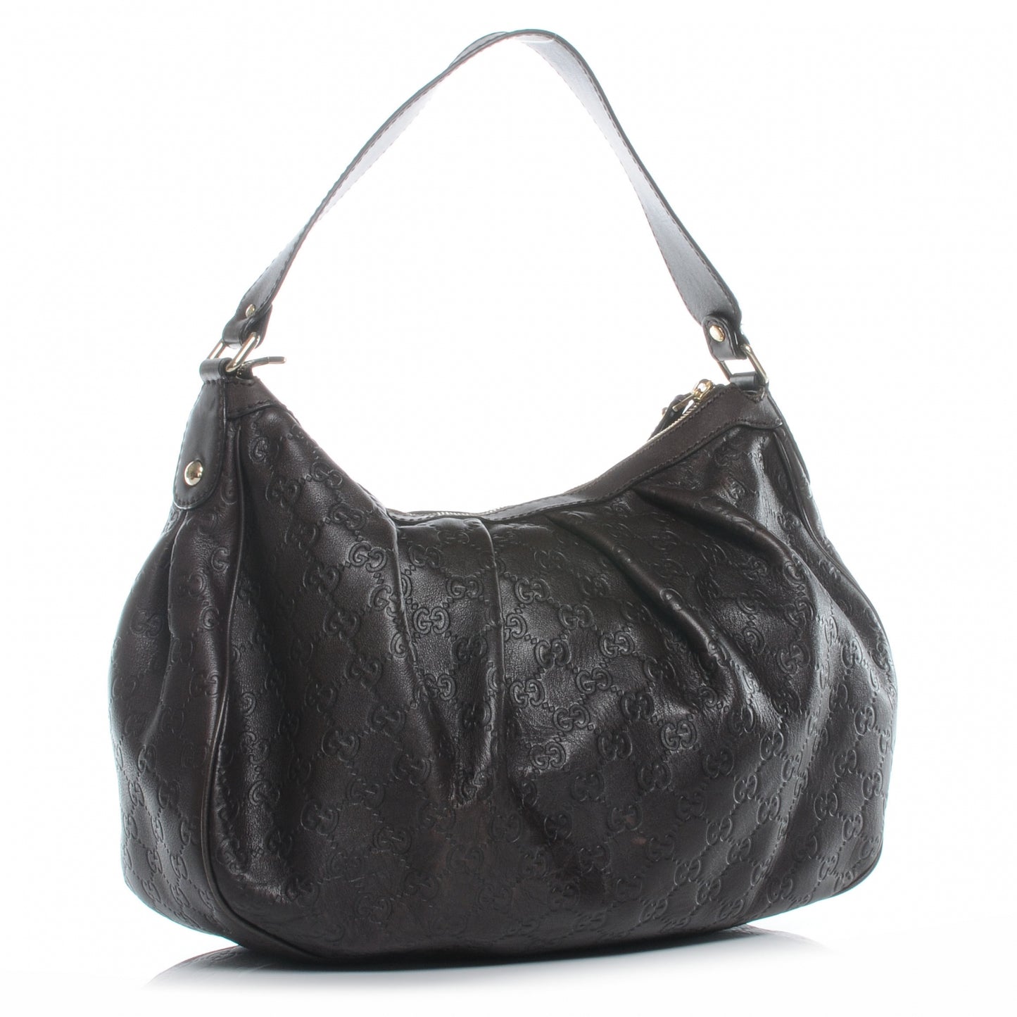 Guccissima Medium Sukey Hobo Dark Brown