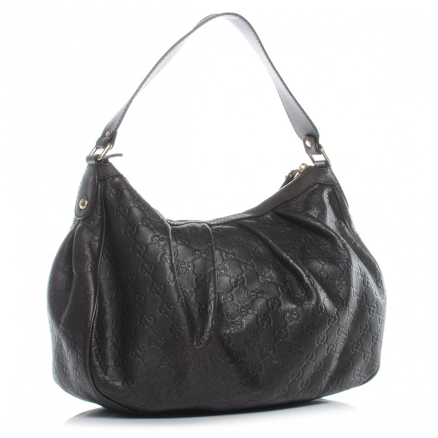 Gucci Guccissima Medium Sukey Hobo Dark Brown 3 of 7