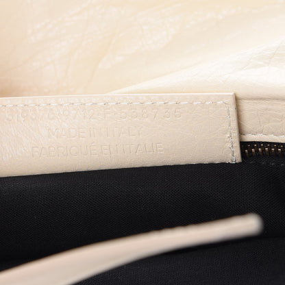 Balenciaga Agneau Classic Hardware Envelope Clutch Blanc Creme 8 of 10
