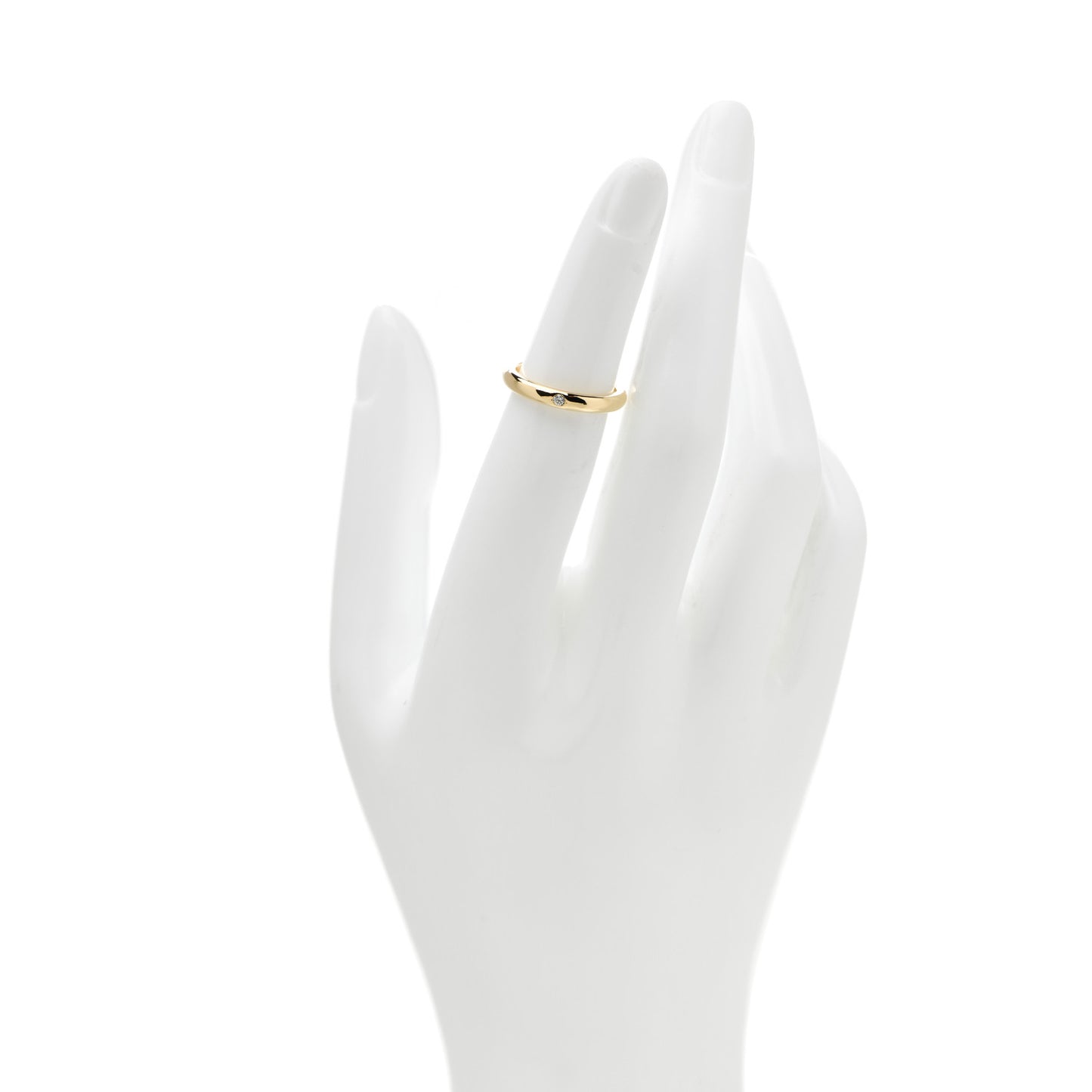 18K Yellow Gold Diamond Elsa Peretti Band Ring 48 4.5