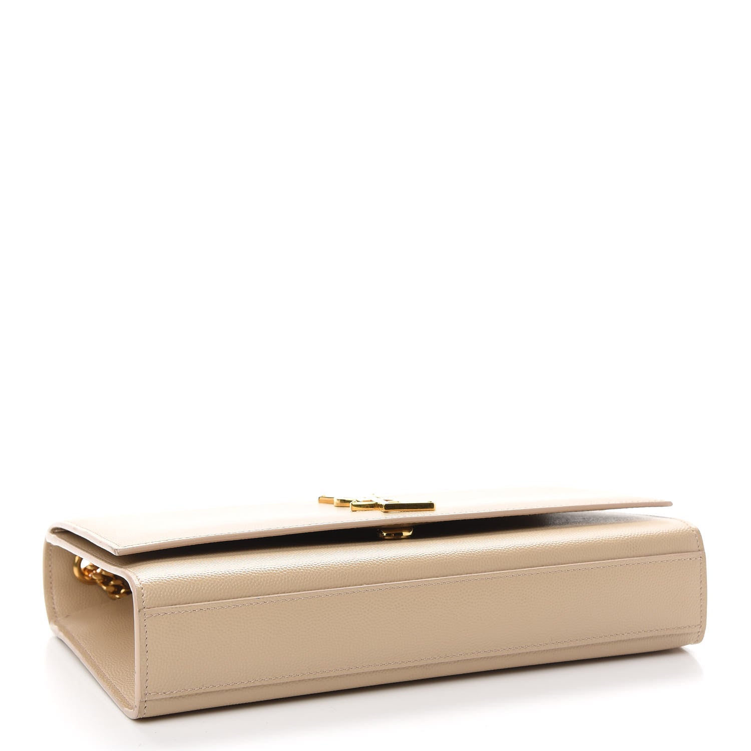 Saint Laurent Grain De Poudre Medium Monogram Kate Satchel Dark Beige 4 of 11