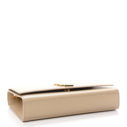Saint Laurent Grain De Poudre Medium Monogram Kate Satchel Dark Beige 4 of 11
