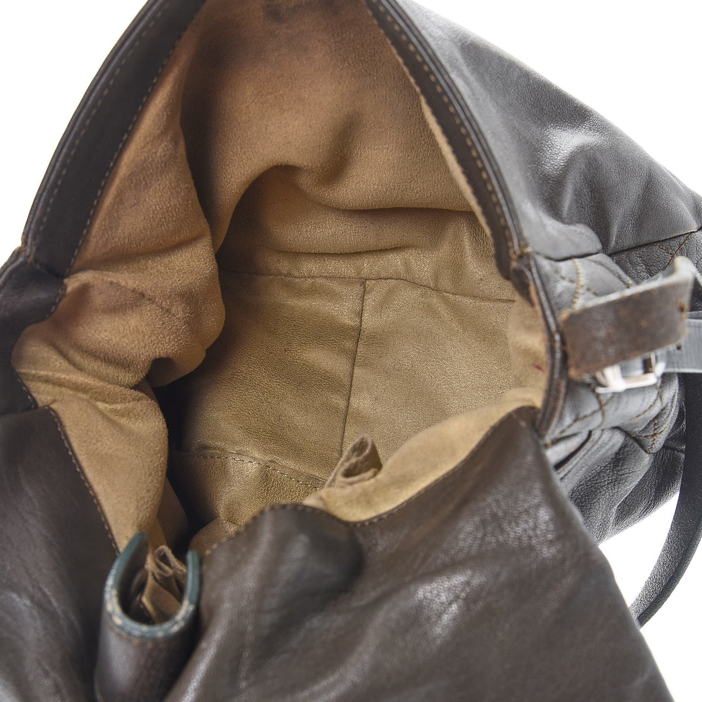 Goatskin Small Becka Biker Crossbody Bag Green