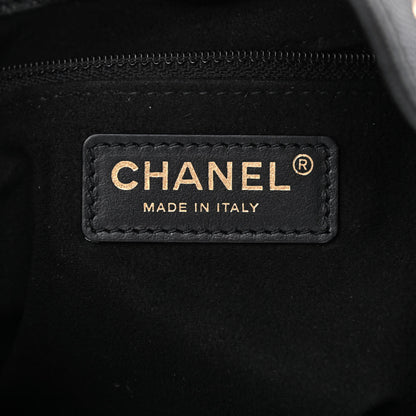 Chanel Caviar Deauville Drawstring Bucket Bag Black 6 of 10