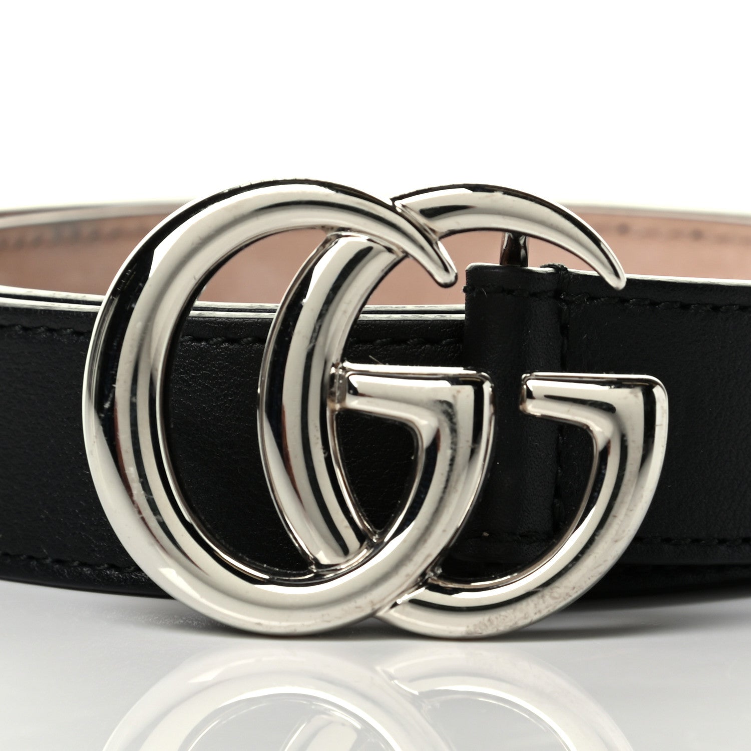 Gucci Calfskin Kids Double G 20mm Belt L Black 3 of 5