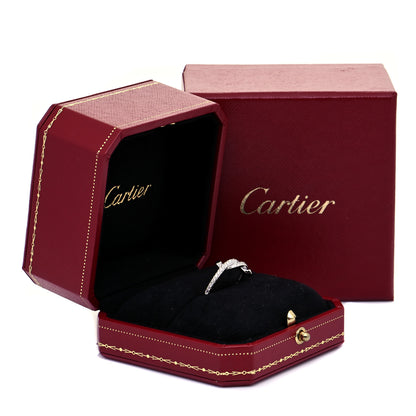 Cartier 18K White Gold Diamond Entrelaces Ring 57 8 7 of 7