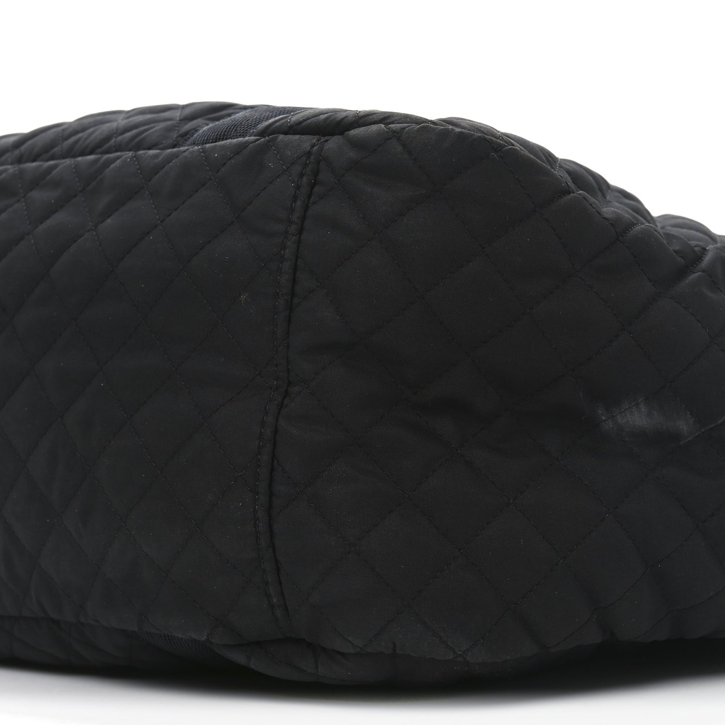 Nylon Quilted Diaper Bag Black