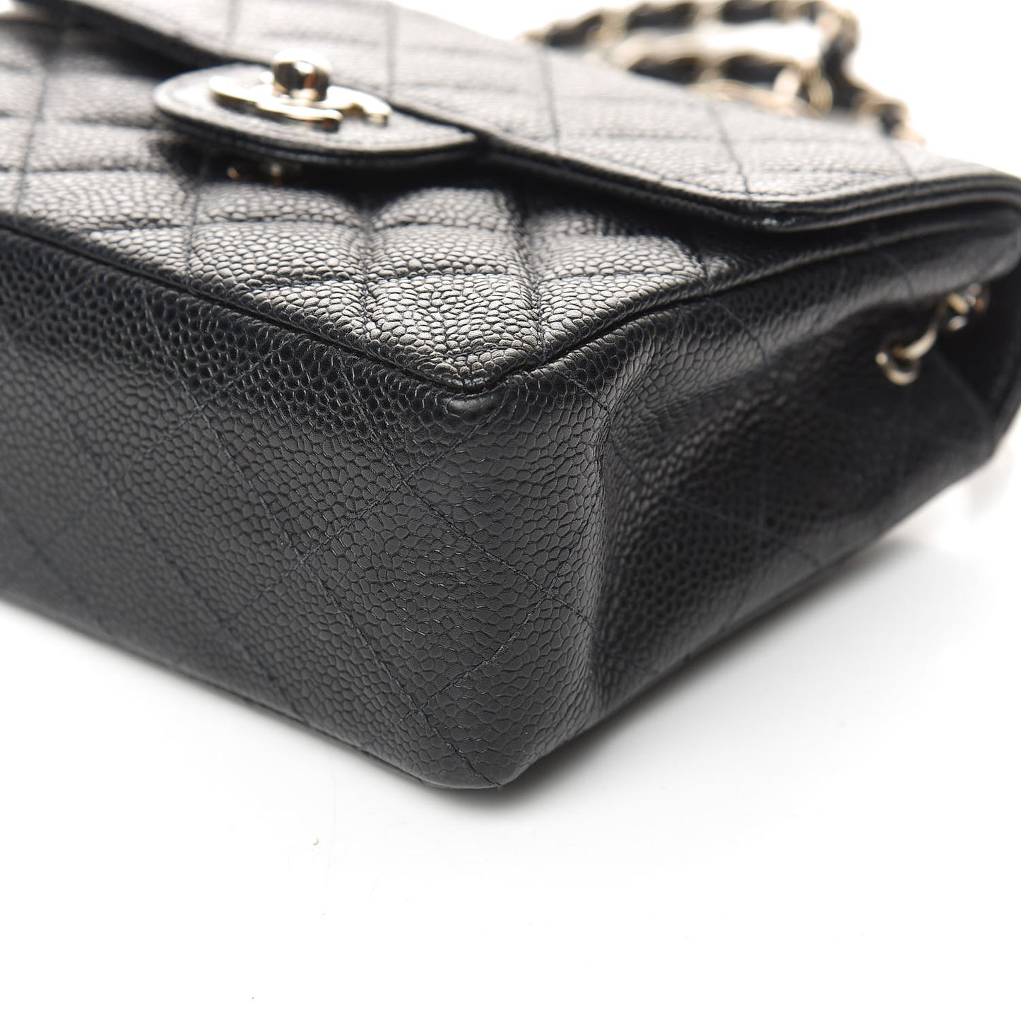 Caviar Quilted Mini Square Flap Black