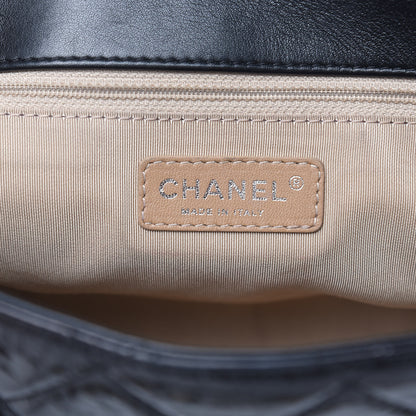 Chanel Glazed Crinkled Calfskin Medium East West Flap Black 6 of 12