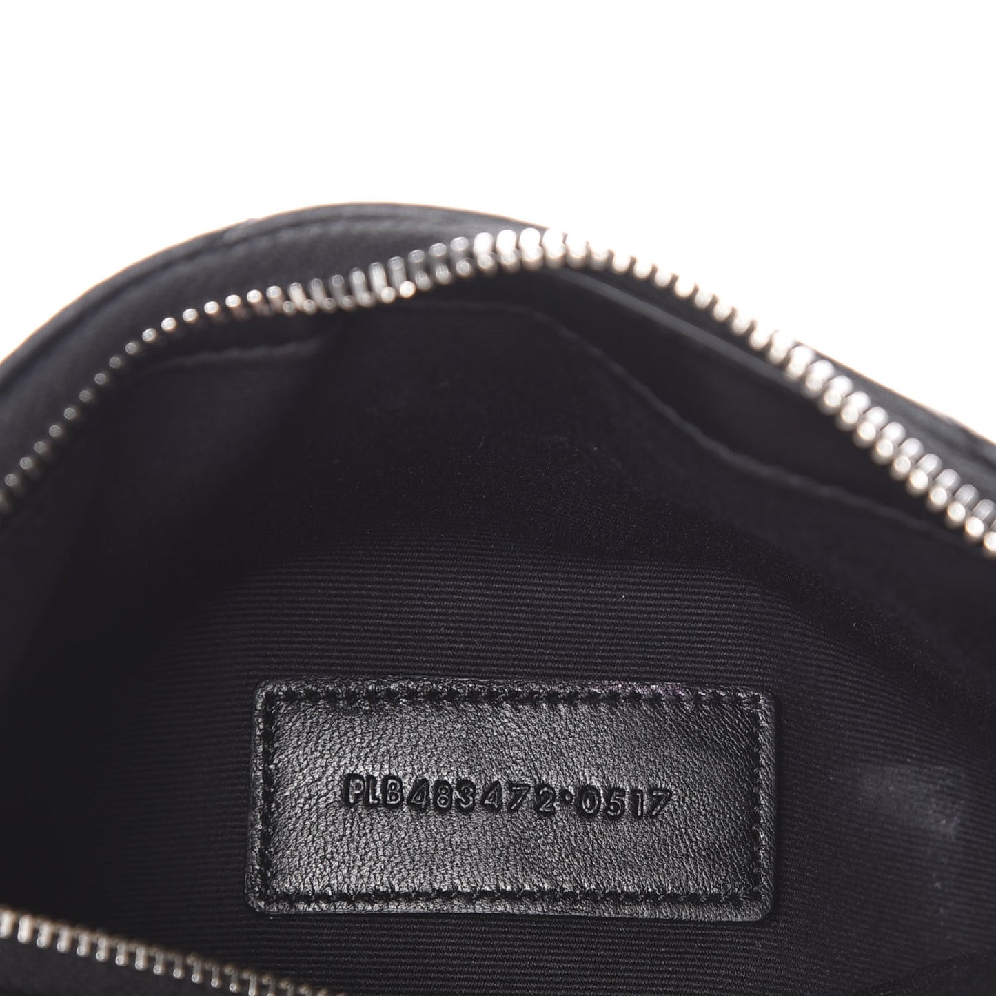 Calfskin Matelasse Chevron Monogram Pouch Black