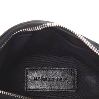 Saint Laurent Calfskin Matelasse Chevron Monogram Pouch Black 7 of 8