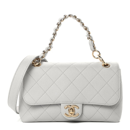 Chanel Caviar Quilted Small City Walk Flap Light Grey 1 of 11