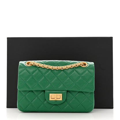 Chanel Aged Calfskin Quilted 2.55 Reissue Mini Flap Green 11 of 11