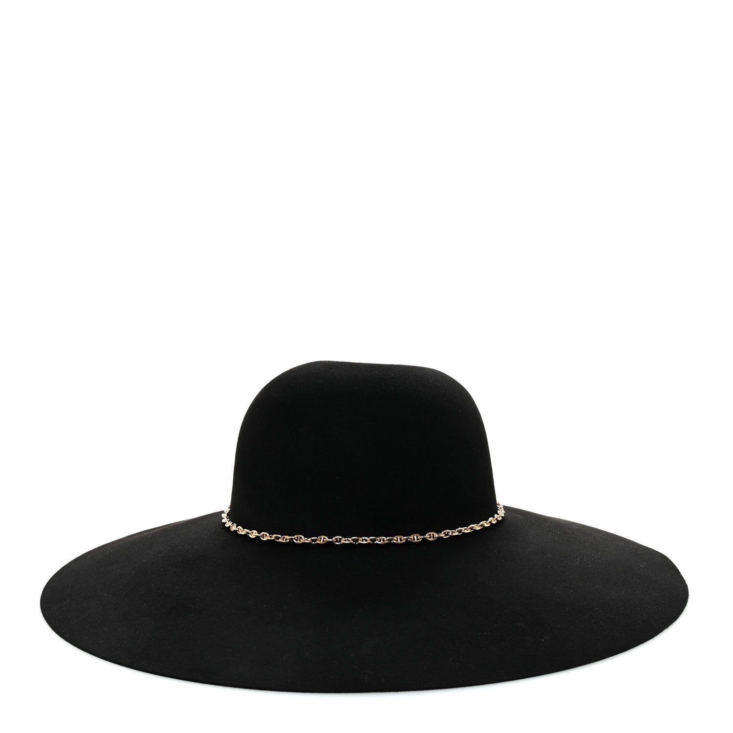 Hermes Beaver Felt Bruna Chaine d'Ancre Hat 58 Black 6 of 12
