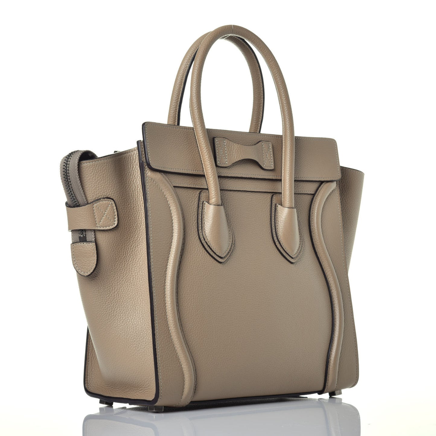 Drummed Calfskin Micro Luggage Dune