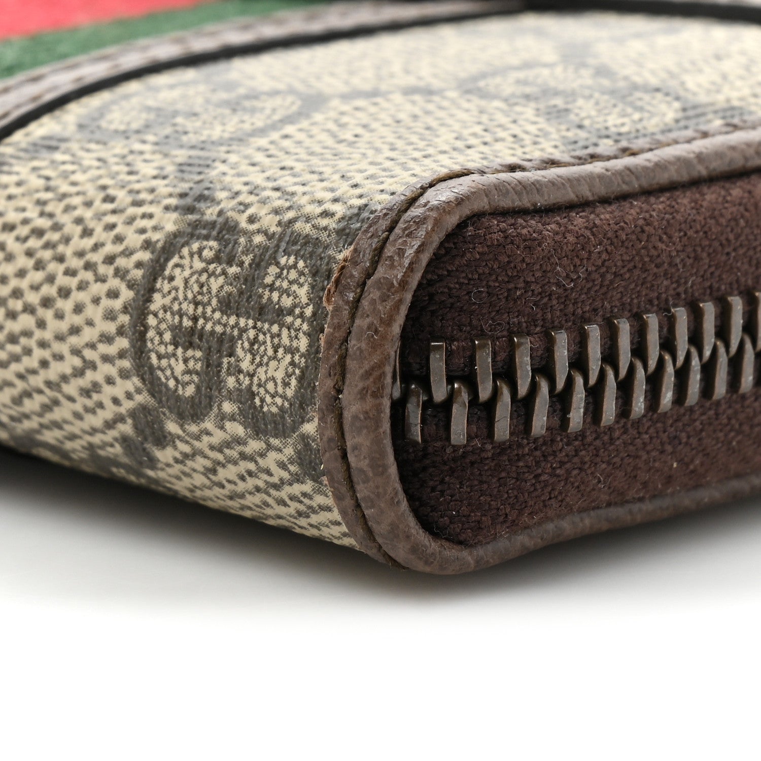Gucci GG Supreme Web Ophidia Zip Around Card Case Brown 8 of 9