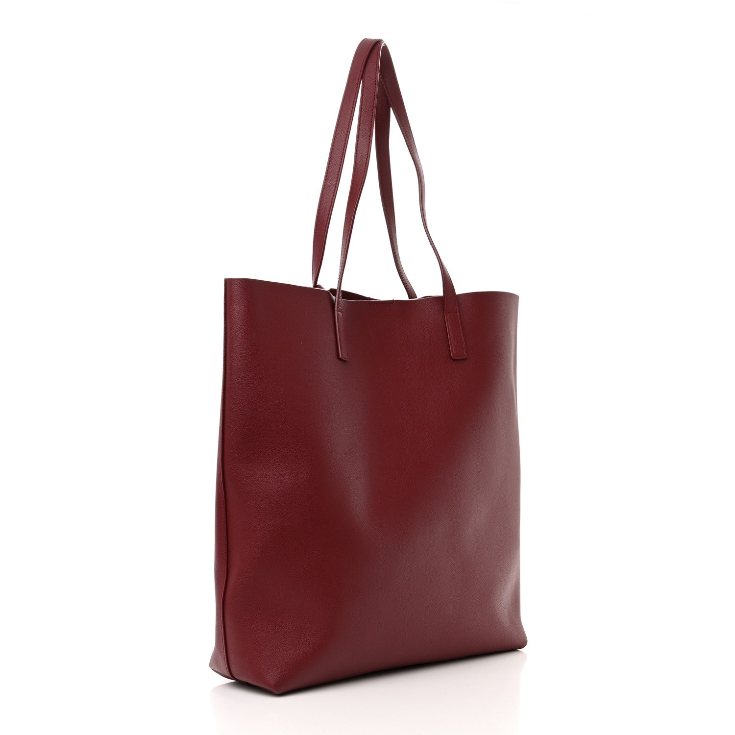 Saint Laurent Calfskin Large Shopping Tote Bordeaux 4 of 13