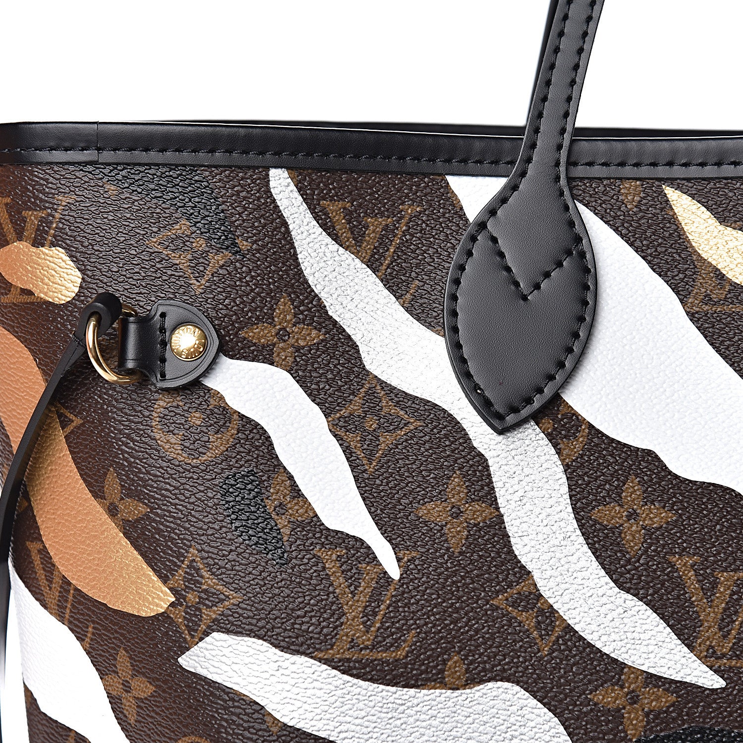 Louis Vuitton X LOL Monogram Neverfull MM Gold Silver 11 of 12