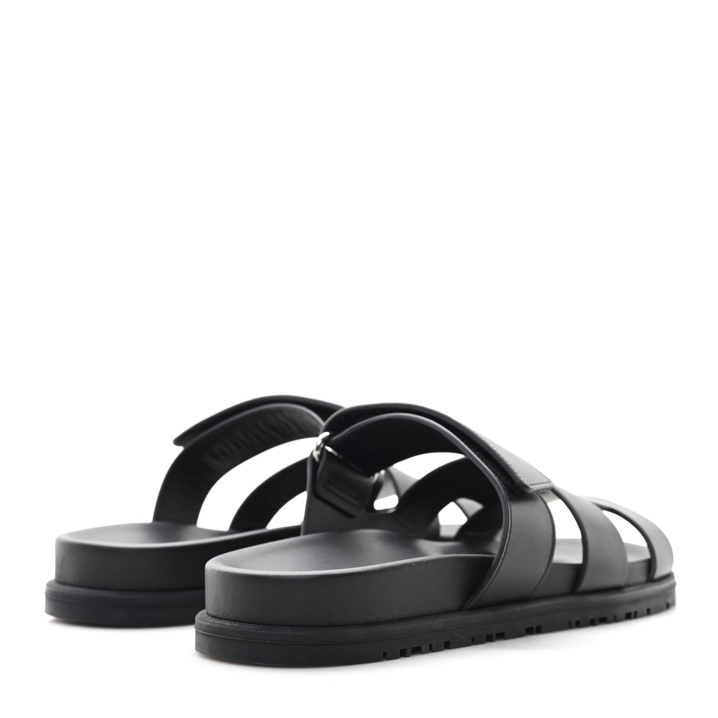 Calfskin Womens Chypre Sandals 36.5 Black